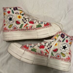 Chuck Taylor All Star Lift Platform Festival Fruits Size 9 Barley Used